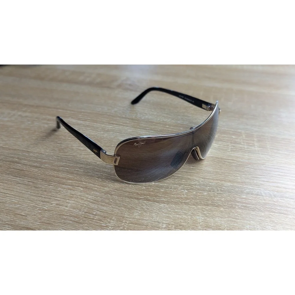 Maui Jim Maka MJ 513 16 Gold Wrap Frame & HCL Bronze Polarized Sunglasses